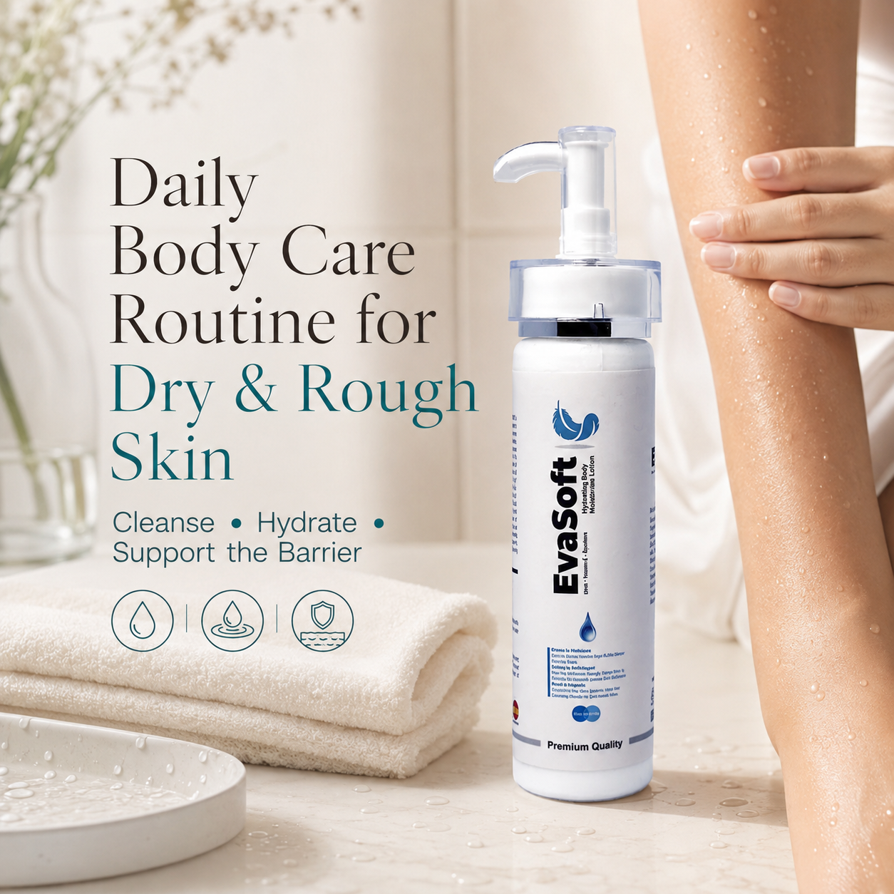 Daily Body Care Routine for Dry & Rough Skin: Hydration and Barrier Support