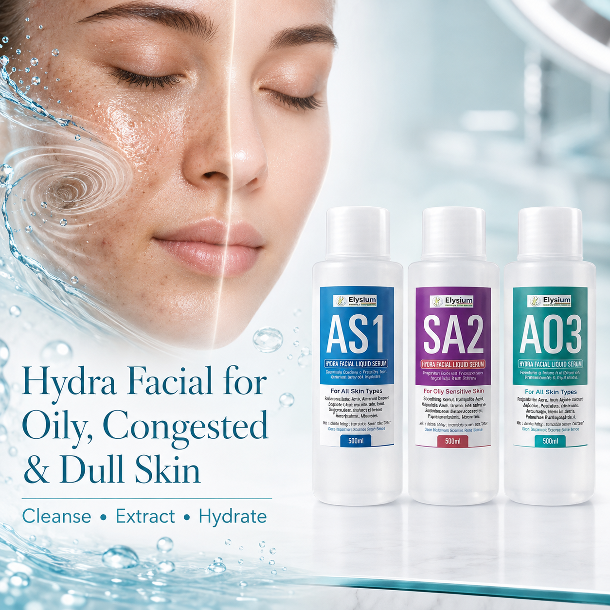 Hydra Facial for Oily, Congested & Dull Skin: AS1, SA2 & AO3 Routine