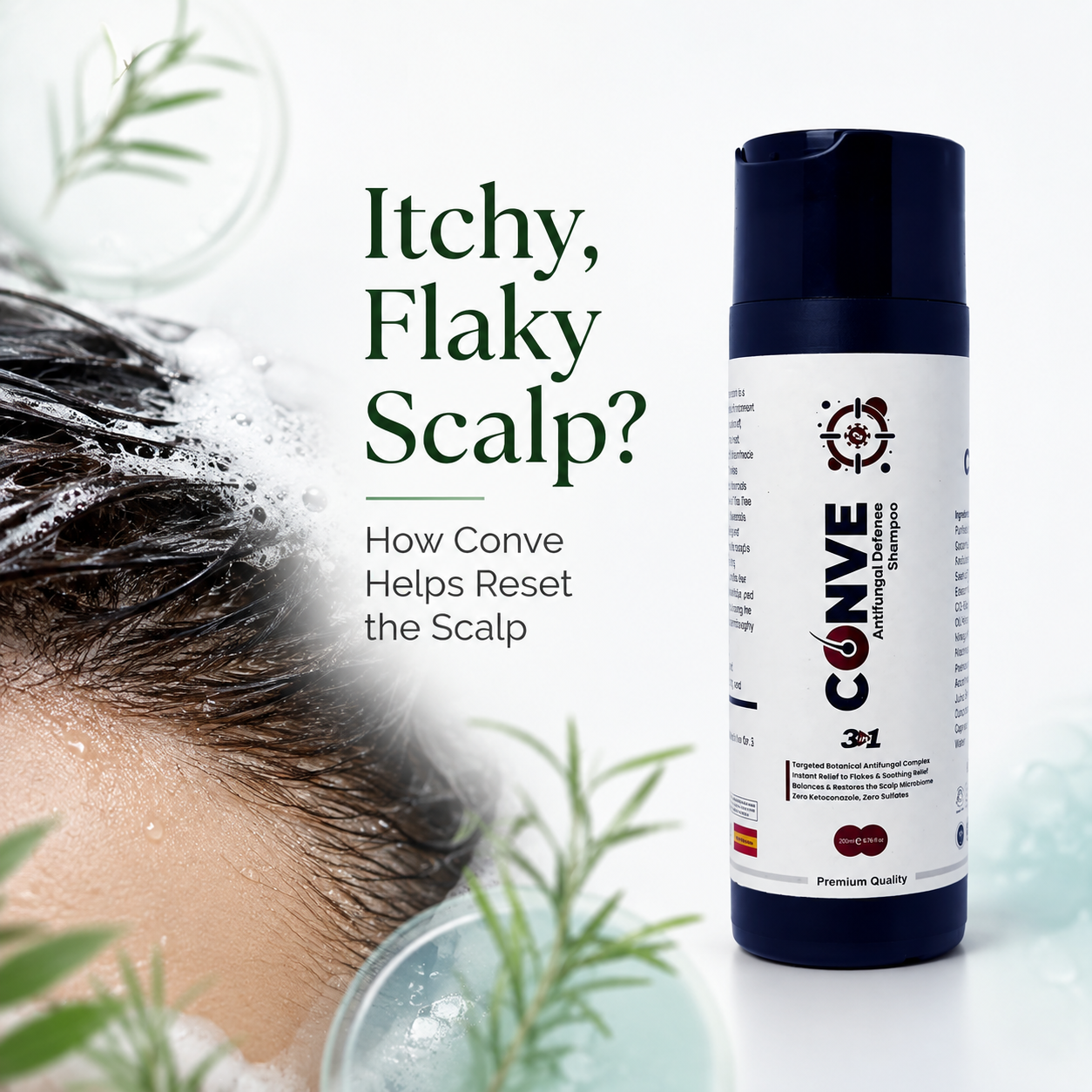 Itchy, Flaky Scalp? How Conve Antifungal Defense Shampoo Helps Reset the Scalp