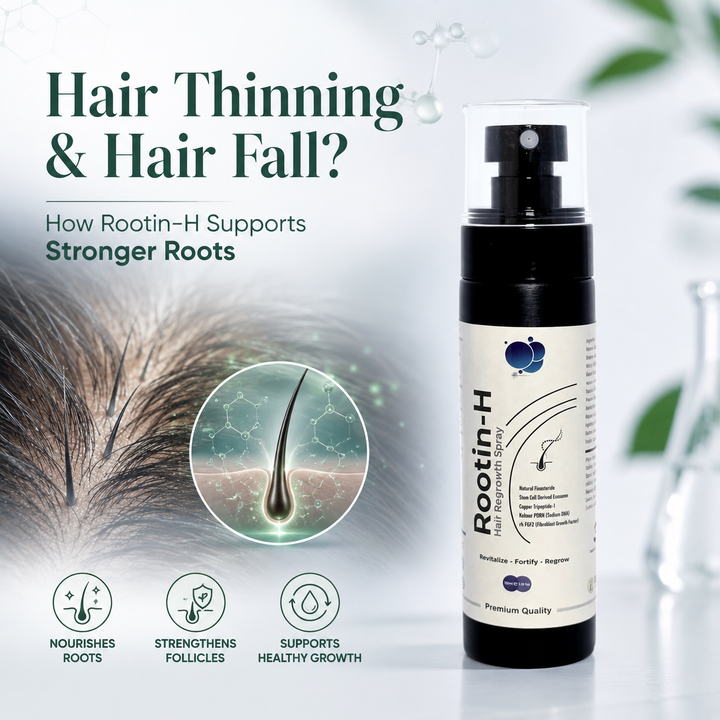 Hair Thinning & Hair Fall: How Rootin-H Hair Regrowth Spray Supports Stronger Roots