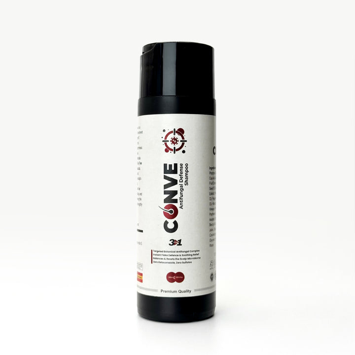 Conve sulphate-free anti-dandruff scalp shampoo bottle by Elysium Skin Sciences