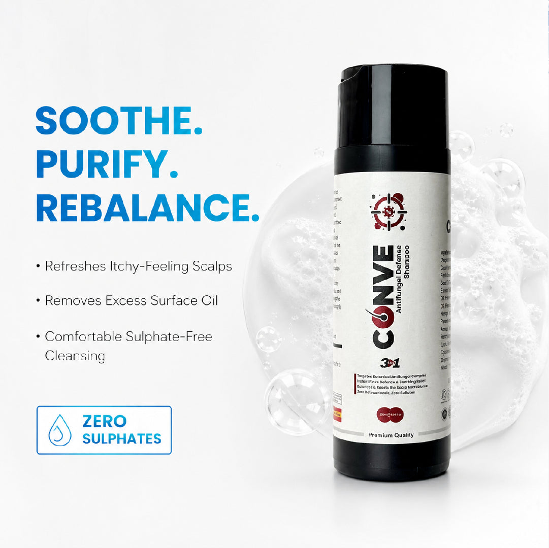 Conve sulphate-free anti-dandruff shampoo for scalp purifying and rebalancing care