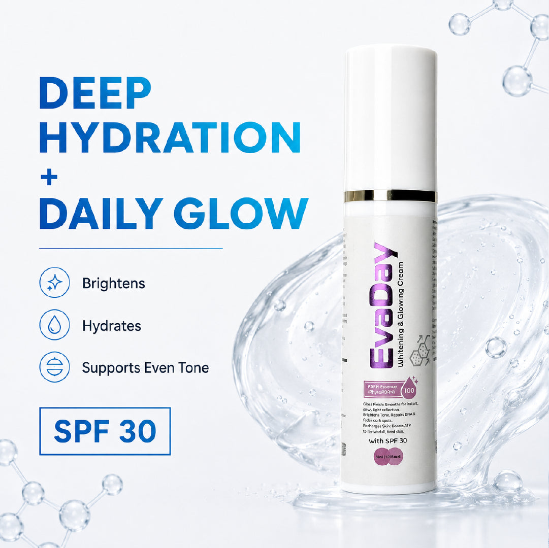 EvaDay brightening cream benefits for brighter hydrated and even-looking skin with SPF 30