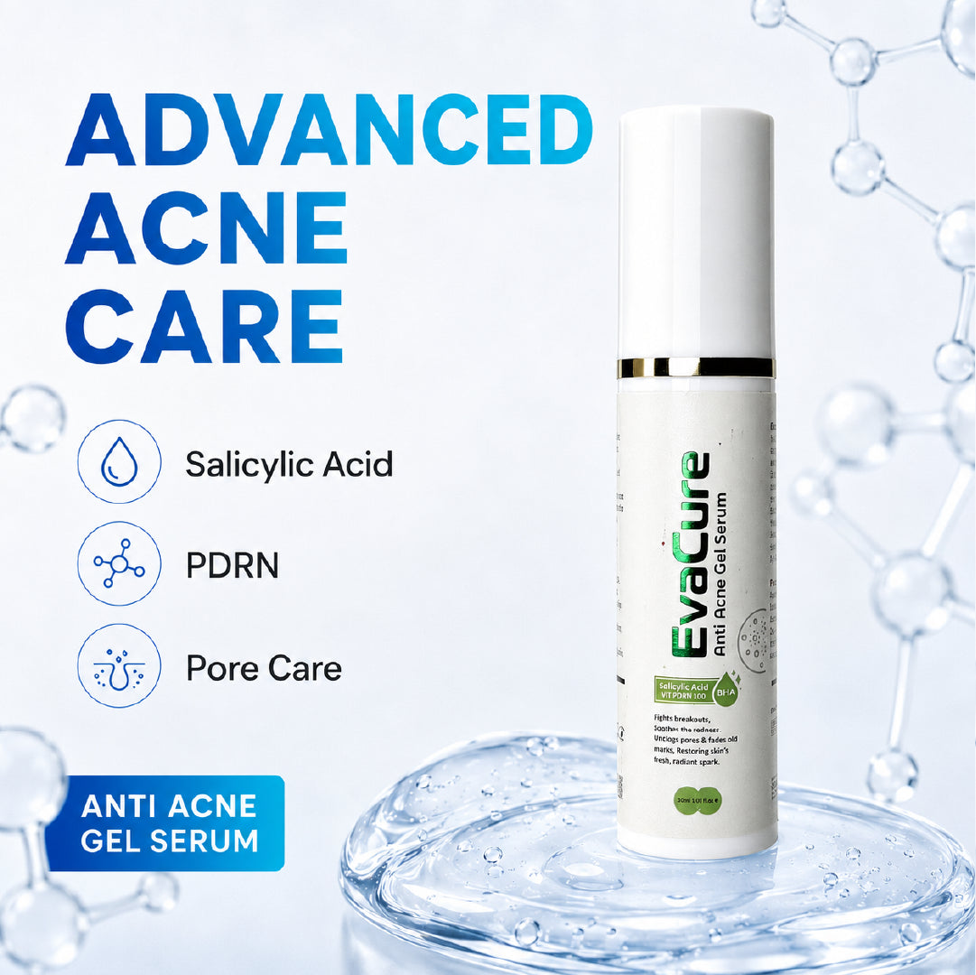 EvaCure multi-action acne serum with salicylic acid PDRN and pore-clearing care