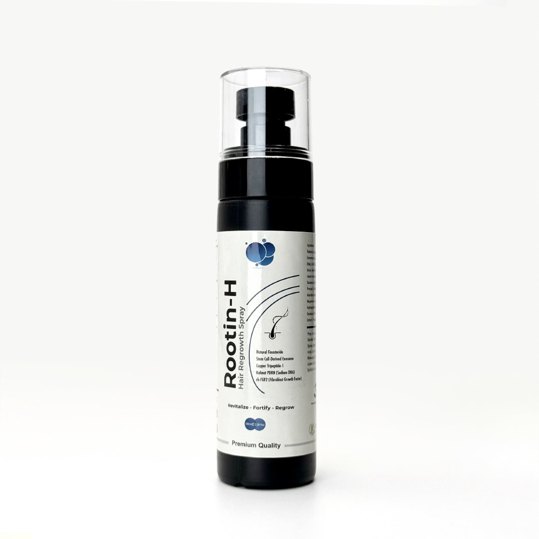 Rootin-H scalp density spray bottle by Elysium Skin Sciences for thinning hair